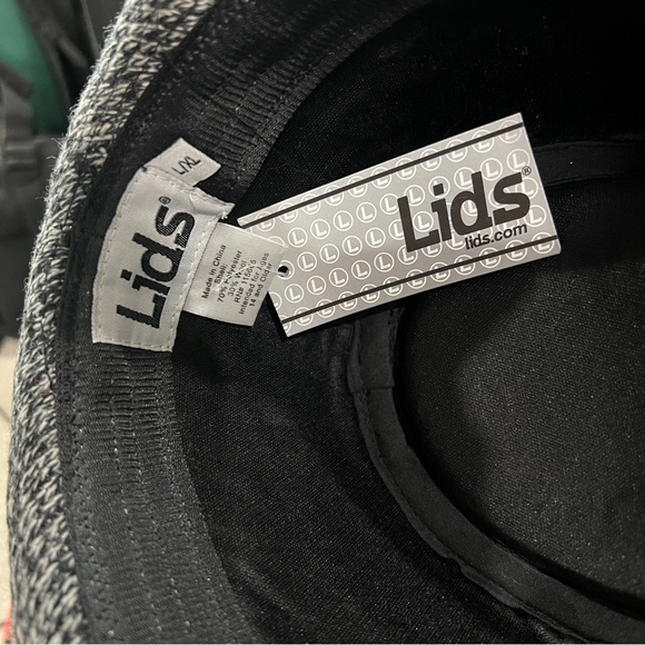 Lids hat world Fedora style black-grey heathered wool blend hat L/XL - Picture 2 of 5